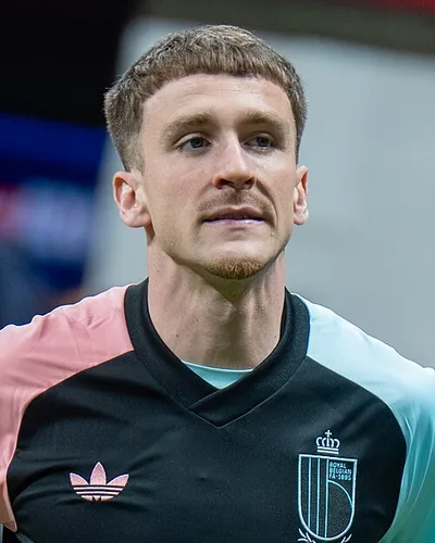 Alexis Saelemaekers — Alexis Saelemaekers during USMNT v Belgium on March 28 2026 at Mercedes-Benz Stadium in Atlanta, Georgia