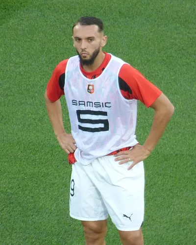 Amine Gouiri — Amine Gouiri lors du match RC Lens / Stade Rennais, comptant pour la 2ème journée du championnat de France de Ligue 1 de football, le 20 aoû