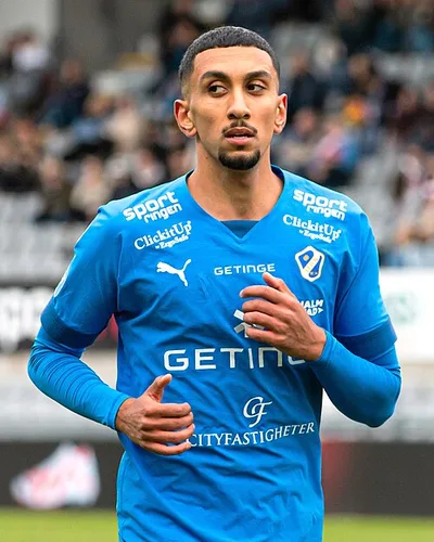 Amir Al-Ammari — Amir Al-Ammari during the 2023 Halmstad home game vs Degerfors