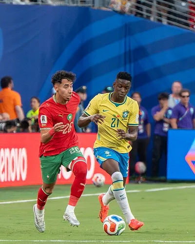 Anass Salah-Eddine — Anass Salah-Eddine Luiz Henrique during Brazil v Morocco on 13 June 2026 at the 2026 FIFA World Cup at NY/NJ Stadium in East Rutherfor