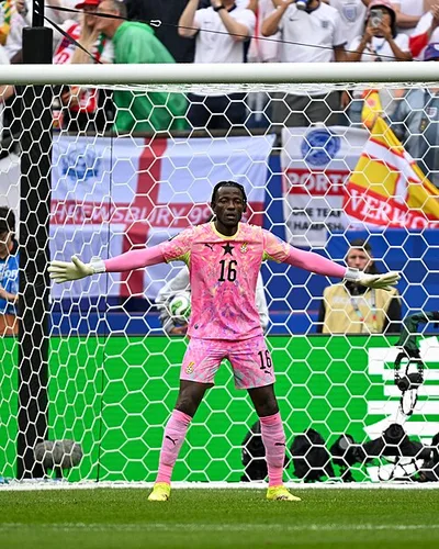 Benjamin Asare — FOXBOROUGH, UNITED STATES - June 23: Goalkeeper Benjamin Asare #16 of Ghana during the FIFA World Cup 2026 Group L match between England a