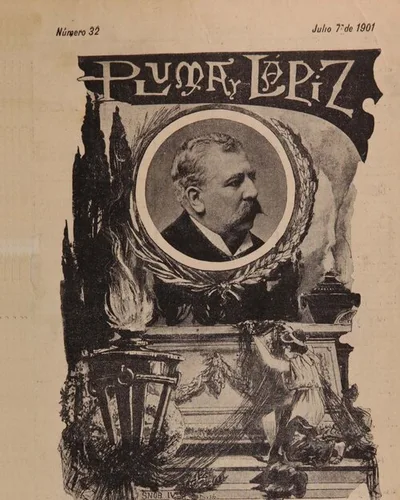 Carlos Acevedo — Revista Pluma y lápiz. Santiago: 1900-1904 (Santiago : Impr. Barcelona) 4 v., 32-57, (7 jul.-29 dic. 1901). Marcial Cabrera Guerra