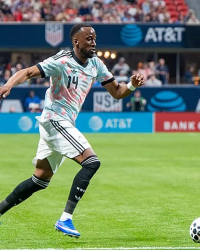 Dodi Lukébakio — Dodi Lukébakio during USMNT v Belgium on March 28 2026 at Mercedes-Benz Stadium in Atlanta, Georgia