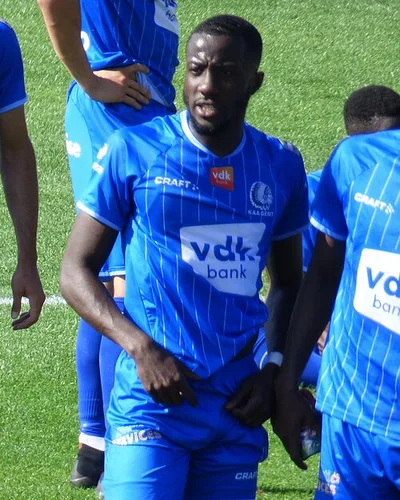 Elisha Owusu — Elisha Owusu lors du match amical RC Lens / La Gantoise, le 21 juillet 2020, au Stade Paul-Guerre de Billy-Montigny.