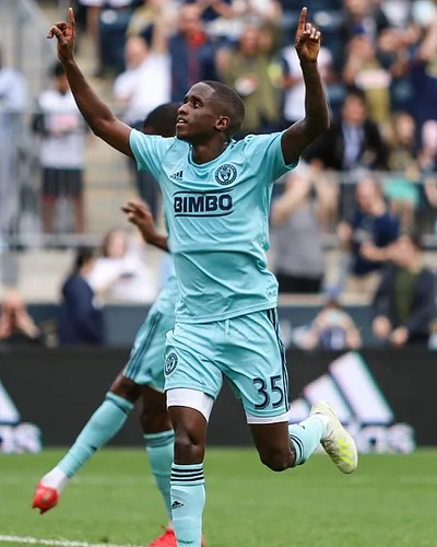 Jamiro Monteiro — Jamiro Monteiro playing at Subaru Park versus Montreal Impact.