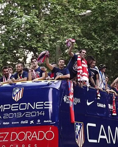 José María Giménez — Celebración del título de liga del Atlético de Madrid club de fútbol en la temporada 2013-2014.